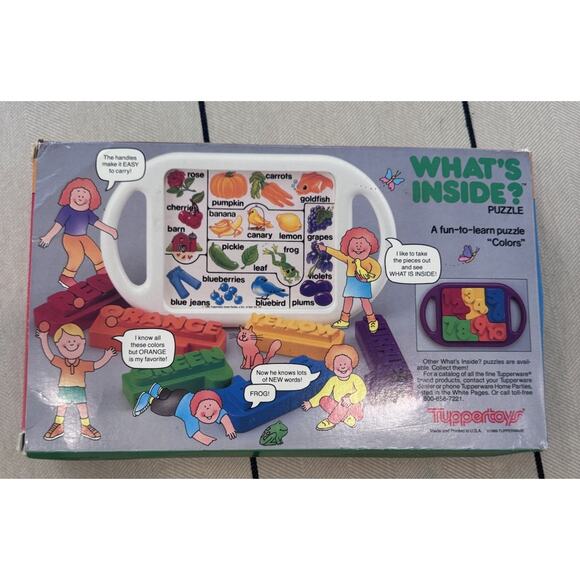 Tubbertoys What Inside Puzzle Vintage 1989 Made In The USA - Picture 6 of 12